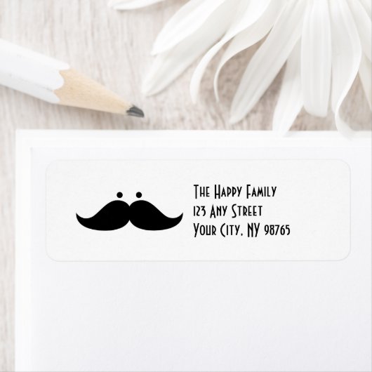 Mustache Address Labels Funny Mustache Spaß (Insitu)