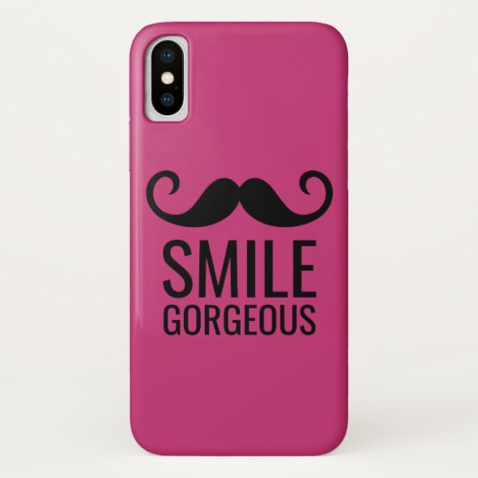 Mustache auf JEDER FARBE Case-Mate iPhone Hülle (Rückseite)
