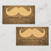 Mustache auf Vintagem Leopard Visitenkarte (Vorne/Hinten)