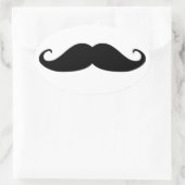 Mustache-Aufkleber Ovaler Aufkleber (Tasche)