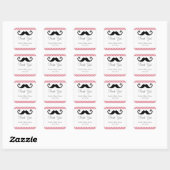 Mustache Baby Dusche Danke Stickers (Blatt)