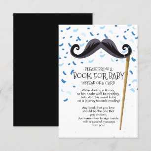 Mustache Baby Showbook for Baby Card Einladung