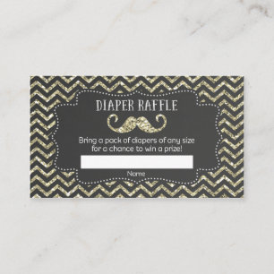 Mustache Baby Showdusche Windeln Raffelkarten Begleitkarte