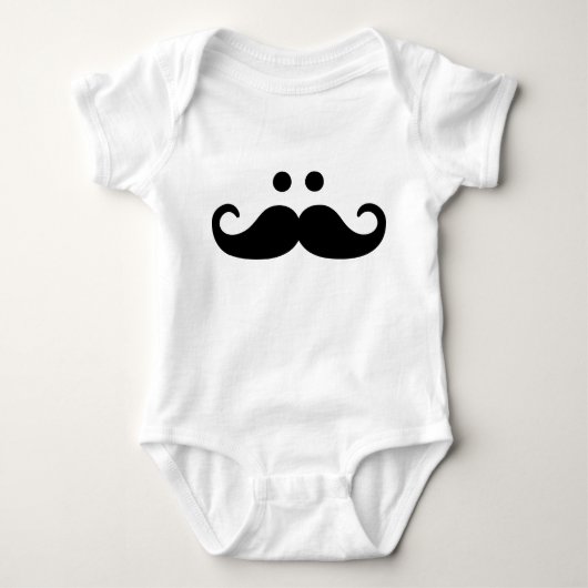 Mustache Baby Strampler (Vorderseite)