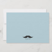Mustache Babydusche Einladung (Rückseite)