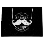 Mustache Barber Shop Barbershop Shopping Große Geschenktüte (Vorderseite)
