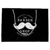 Mustache Barber Shop Barbershop Shopping Große Geschenktüte (Rückseite)