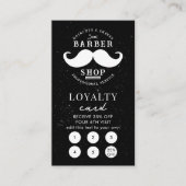 Mustache Barber Shop Haarstylist Loyalty Card Visitenkarte (Vorderseite)