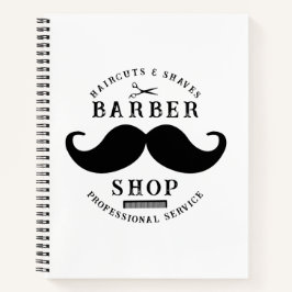 Mustache Barber Shop Modernes Friseursalon Barbers Notizblock