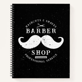 Mustache Barber Shop Modernes Friseursalon Barbers Notizblock