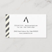 Mustache Barber Shop Pole Black Leather Visitenkarte (Rückseite)