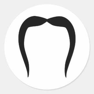 Mustache-Bart Runder Aufkleber