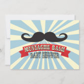 Mustache Bash Baby Shower Einladung (Rückseite)