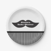 Mustache Bash Birthday PARTY Moderne Teller (Vorderseite)