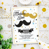 Mustache Bash Boy Birthday Party Imitate Glitzer Einladung