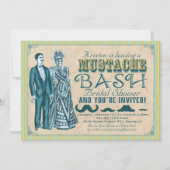 Mustache Bash Bridal Dusche Einladung (Vorderseite)