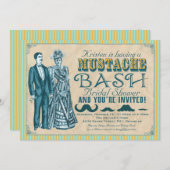 Mustache Bash Bridal Dusche Einladung (Vorne/Hinten)