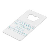 Mustache Bash Metro Geldbeutel Flaschenöffner (Rückseite Schrägansicht)