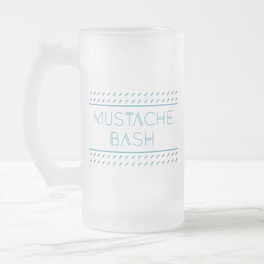 Mustache Bash Metro Mattglas Bierglas (Links)