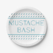 Mustache Bash Metro Pappteller (Vorderseite)