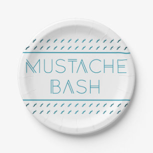 Mustache Bash Metro Pappteller