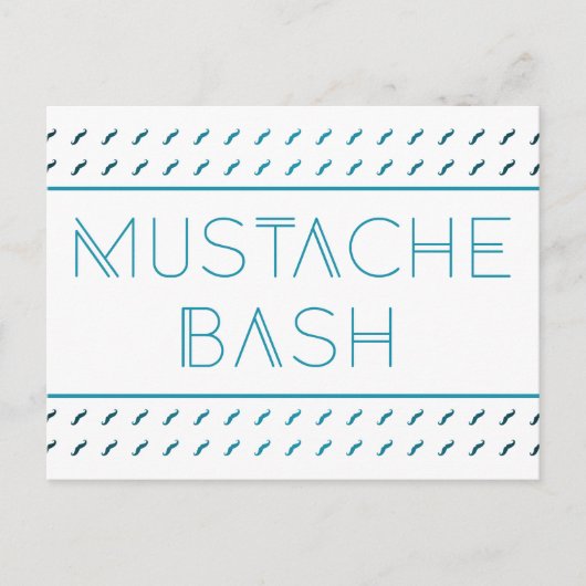 Mustache Bash Metro Postkarte (Vorderseite)