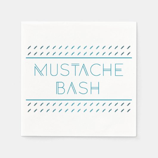 Mustache Bash Metro Serviette (Vorderseite)
