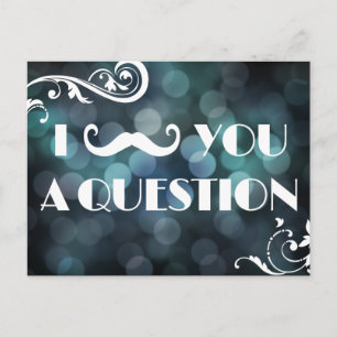 Mustache Bash Question Bokeh Lights Einladungen