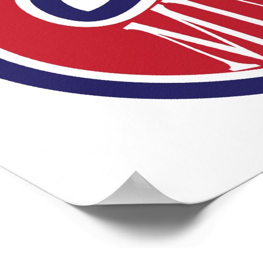 Mustache Bash - Rot, Weiß und Blau Poster (Ecke)