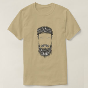 Mustache Beard Eyebrows Vintag Style T - Shirt