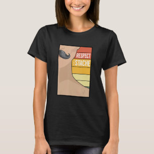 Mustache Beard Goatee Retro Bearded Spaß Sprichwor T-Shirt