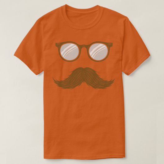 Mustache Beard Sonnenbrille T-Shirt (Design vorne)