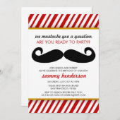 Mustache Birthday Einladung (Vorne/Hinten)