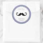 Mustache Birthday Sticker Navy Blue (Tasche)
