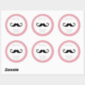 Mustache Birthday Sticker Zickzack (Blatt)