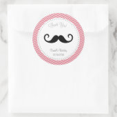 Mustache Birthday Sticker Zickzack (Tasche)