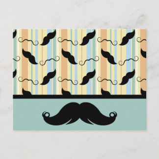 Mustache, Black Handlebar, Geschenk für Vater! Postkarte
