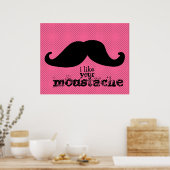 Mustache - Black Sky Series Poster (Küche)