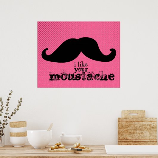Mustache - Black Sky Series Poster (Küche)