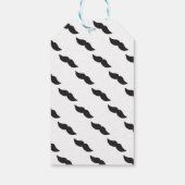 Mustache Black & White Stripes Party Geschenk-Tag Geschenkanhänger (Rückseite)