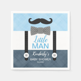 Mustache bow Krawatte Baby Blue Marine Junge Babyd Serviette