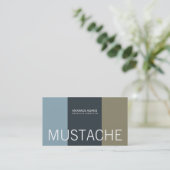 Mustache Business Cards Visitenkarte (Stehend Vorderseite)