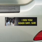 Mustache Cat Bids You Good Day, Sir Autoaufkleber (Auf Auto)