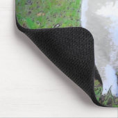 MUSTACHE CAT SCHAUT. MOUSEPAD (Ecke)