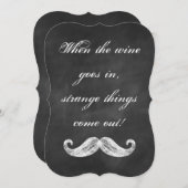Mustache Chalkboard Halloween-Party Einladung (Vorne/Hinten)