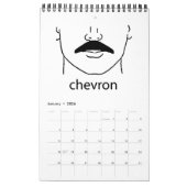 Mustache Chart Kalender (Jan 2026)