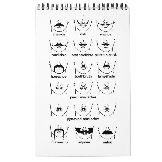 Mustache Chart Kalender (Titelbild)