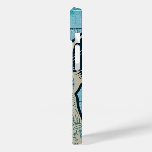 Mustache Chihuahua Graffiti Monogram Case-Mate iPhone Hülle (Rückseite / Links)