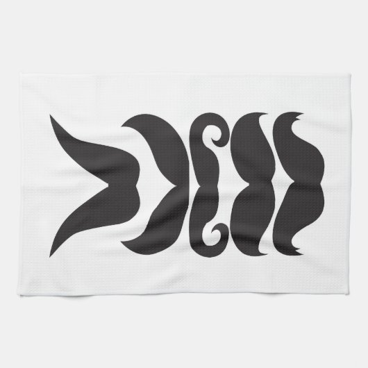 Mustache Choices Geschirrtuch (Horizontal)