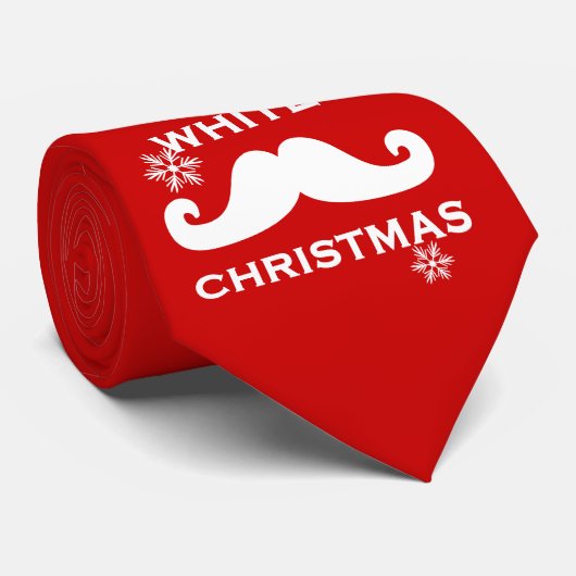 Mustache Christmas Krawatte (Gerollt)